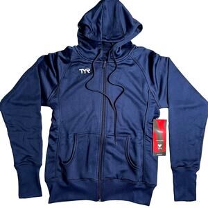 TYR Apparel Women’s Sweat Zip Hoodie Shirt SAFSN2A - Navy Blue - Size XS - $50